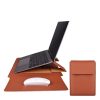 All-in-One Subtle Leather Laptop Sleeve (with Stand and Mouse Pad)